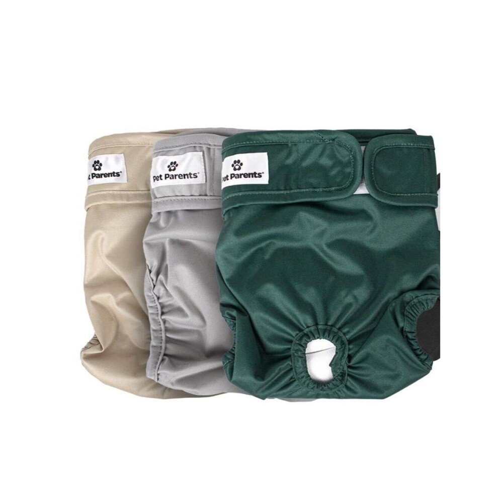 Pet Parents® Washable Dog Diapers (3pack) + Extendrs® of Durable Doggie Diapers